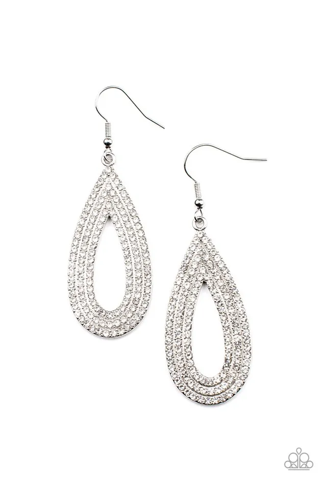 Earrings Paparazzi Earring Exquisite Exaggeration White Paparazzi Jewelry Earrings Paparazzi Earring Exquisite Exaggeration White Paparazzi Jewelry