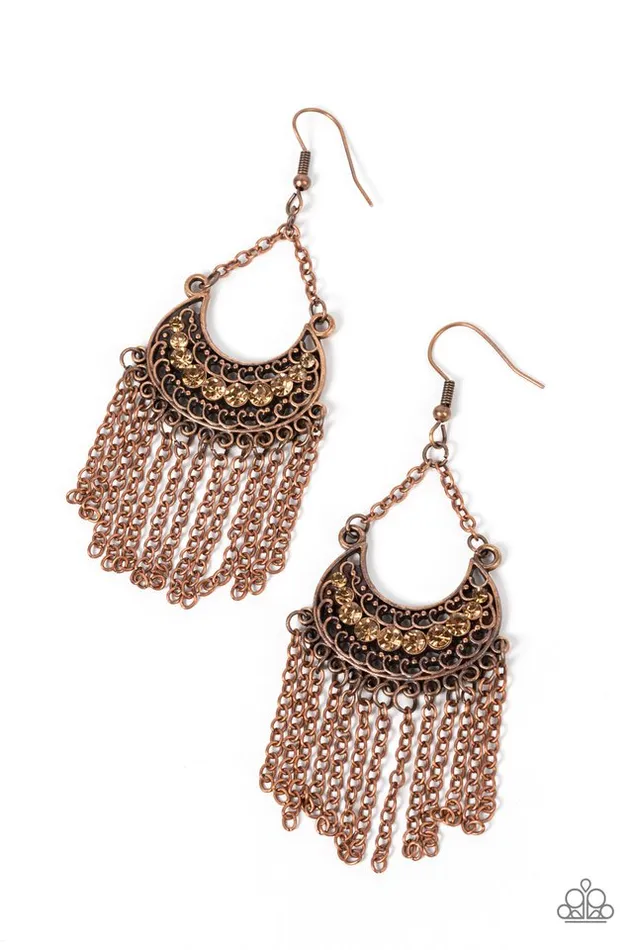 Earrings Paparazzi Earring Greco Goddess Copper Paparazzi Jewelry Earrings Paparazzi Earring Greco Goddess Copper Paparazzi Jewelry