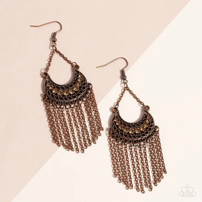 Earrings Paparazzi Earring Greco Goddess Copper Paparazzi Jewelry Earrings Paparazzi Earring Greco Goddess Copper Paparazzi Jewelry