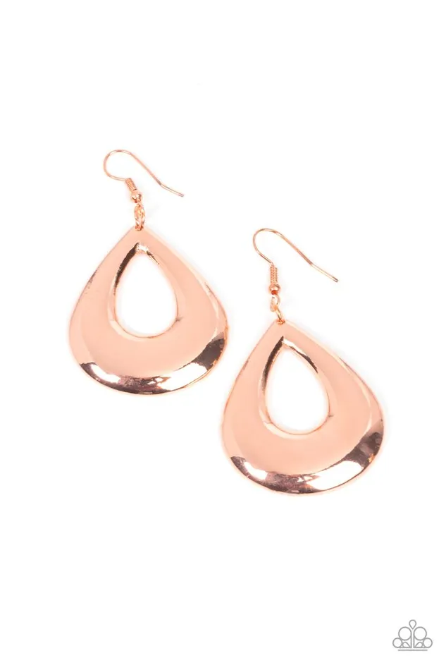 Earrings Paparazzi Earring LaidBack Leisure Copper Paparazzi Jewelry Earrings Paparazzi Earring LaidBack Leisure Copper Paparazzi Jewelry