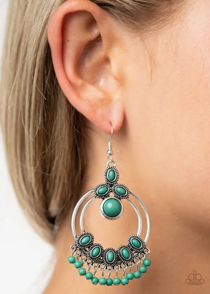 Earrings Paparazzi Earring Palm Breeze Green Paparazzi Jewelry