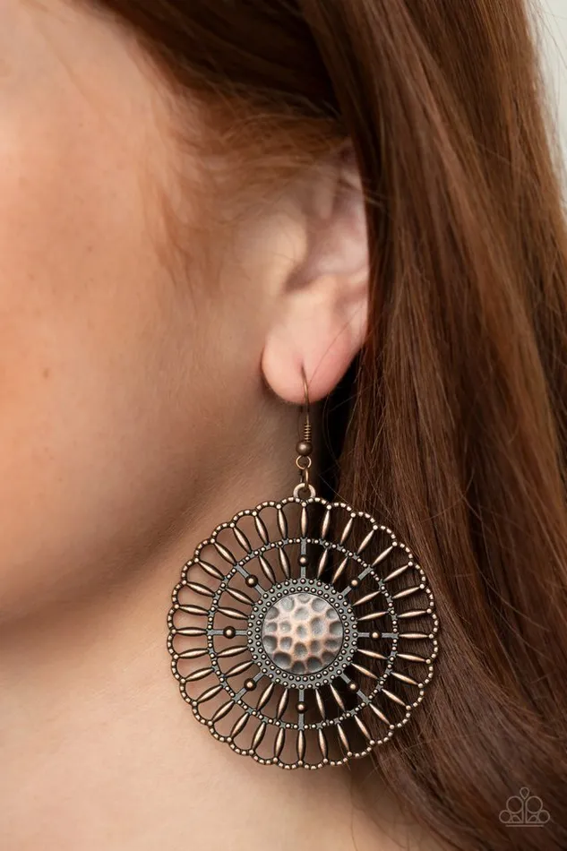 Earrings Paparazzi Earring Rustic Groves Copper Paparazzi Jewelry