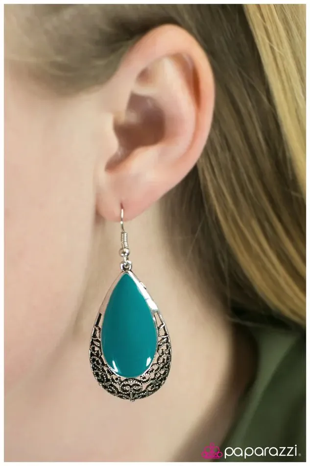 Earrings Paparazzi Earring TGIF Blue Paparazzi Jewelry