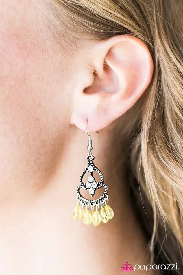 Earrings Paparazzi Jewelry Paparazzi Earring Aruba Allure Yellow