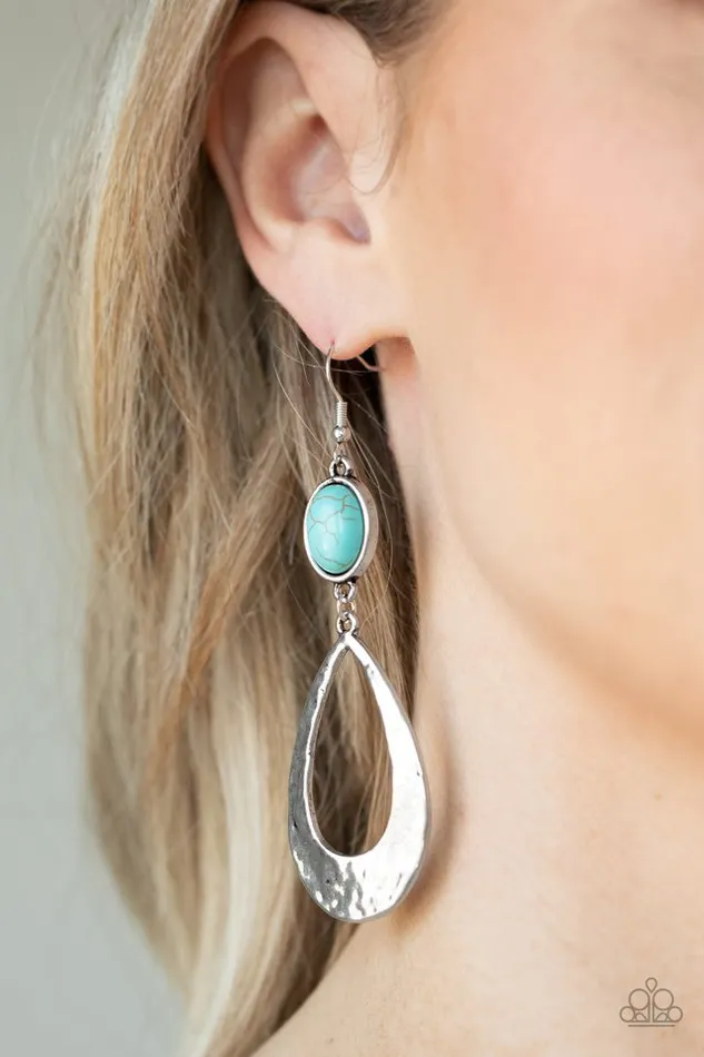 Earrings Paparazzi Jewelry Paparazzi Earring Badlands Baby Blue