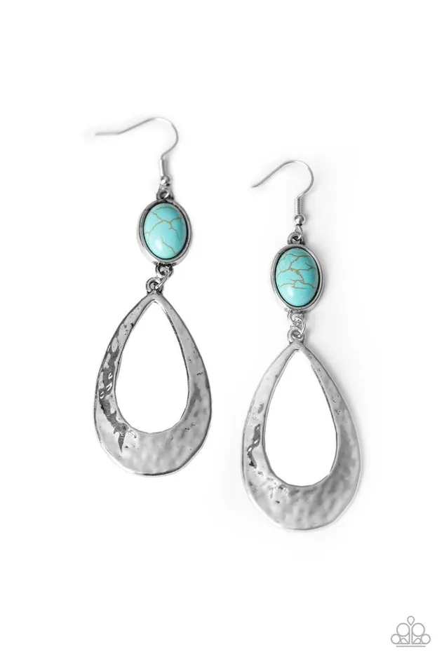 Earrings Paparazzi Jewelry Paparazzi Earring Badlands Baby Blue Earrings Paparazzi Jewelry Paparazzi Earring Badlands Baby Blue