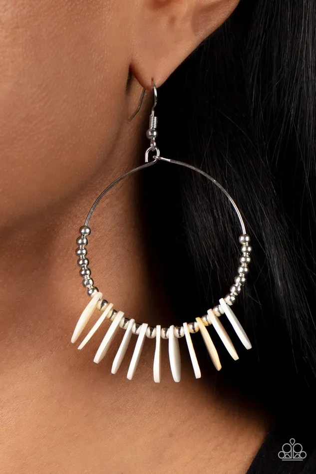 Earrings Paparazzi Jewelry Paparazzi Earring Caribbean Cocktail White