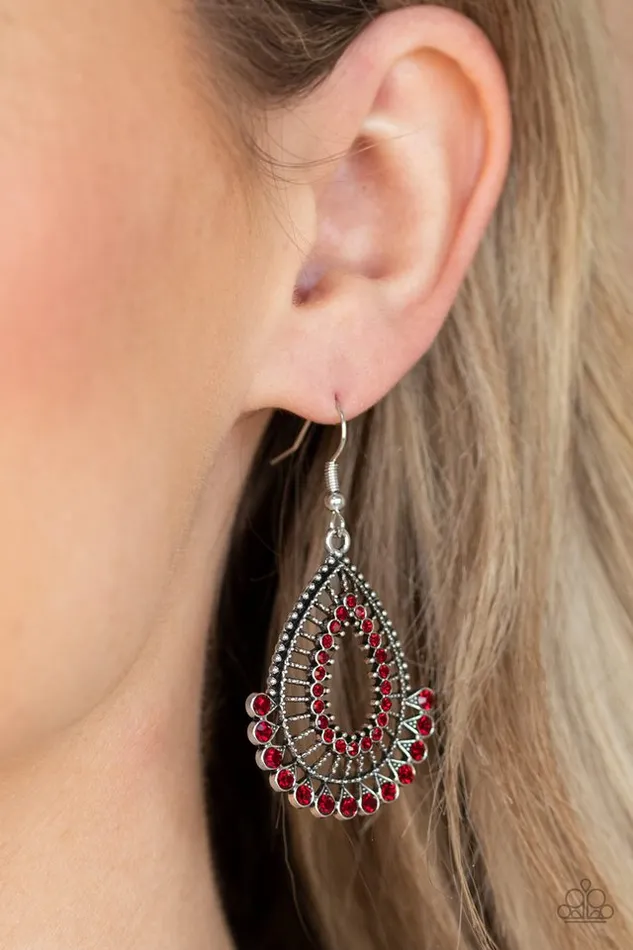 Earrings Paparazzi Jewelry Paparazzi Earring Castle Collection Red
