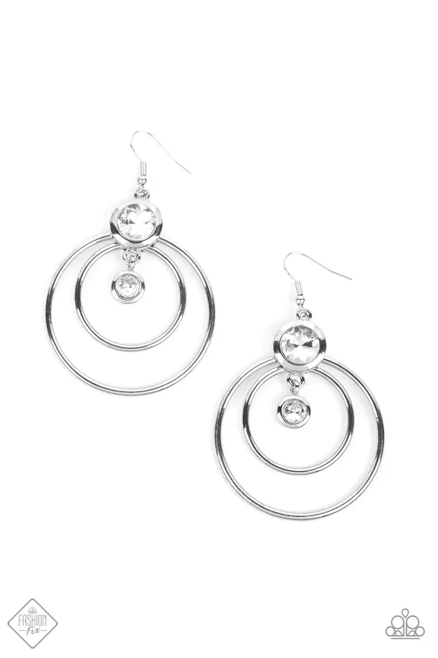 Earrings Paparazzi Jewelry Paparazzi Earring Dapperly Deluxe White