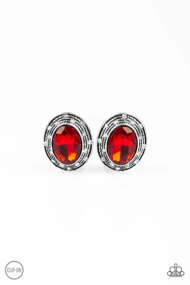 Earrings Paparazzi Jewelry Paparazzi Earring East Side Etiquette Red