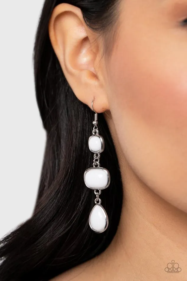 Earrings Paparazzi Jewelry Paparazzi Earring Fashion Frolic White