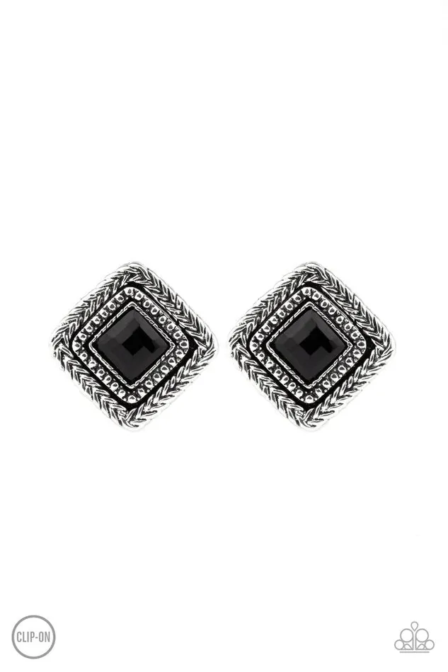 Earrings Paparazzi Jewelry Paparazzi Earring Fashion Square Black Earrings Paparazzi Jewelry Paparazzi Earring Fashion Square Black