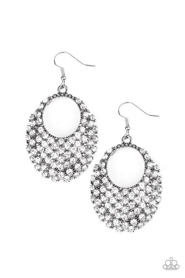 Earrings Paparazzi Jewelry Paparazzi Earring Fierce Flash White