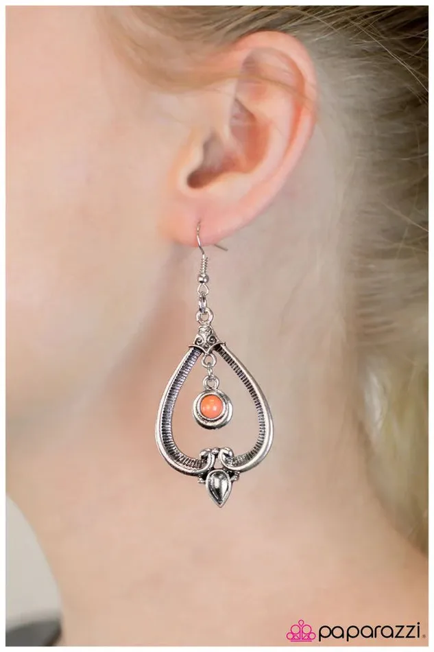 Earrings Paparazzi Jewelry Paparazzi Earring Go It Alone Orange