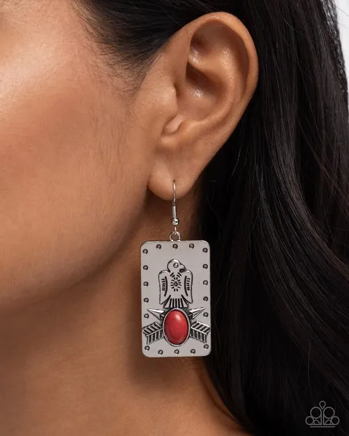 Earrings Paparazzi Jewelry Paparazzi Earring Invincible Icon Red