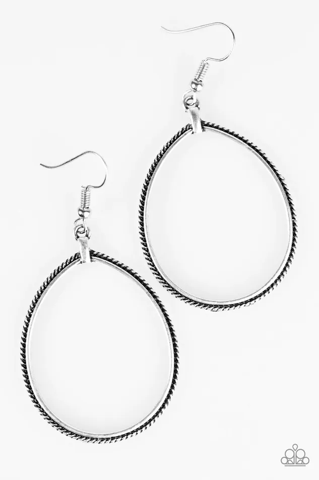 Earrings Paparazzi Jewelry Paparazzi Earring Monsoon Shimmer Silver