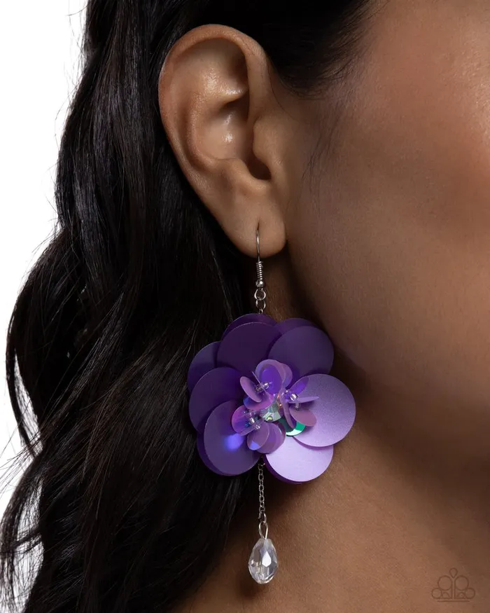 Earrings Paparazzi Jewelry Paparazzi Earring Oversized Opulence Purple
