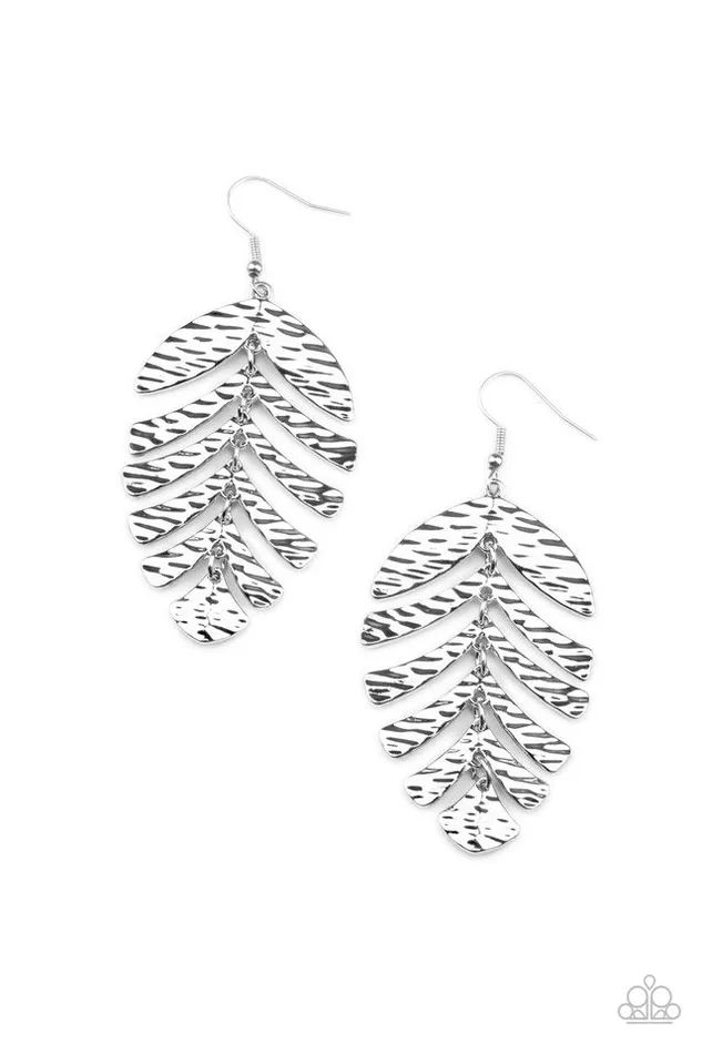 Earrings Paparazzi Jewelry Paparazzi Earring Palm Lagoon Silver Earrings Paparazzi Jewelry Paparazzi Earring Palm Lagoon Silver
