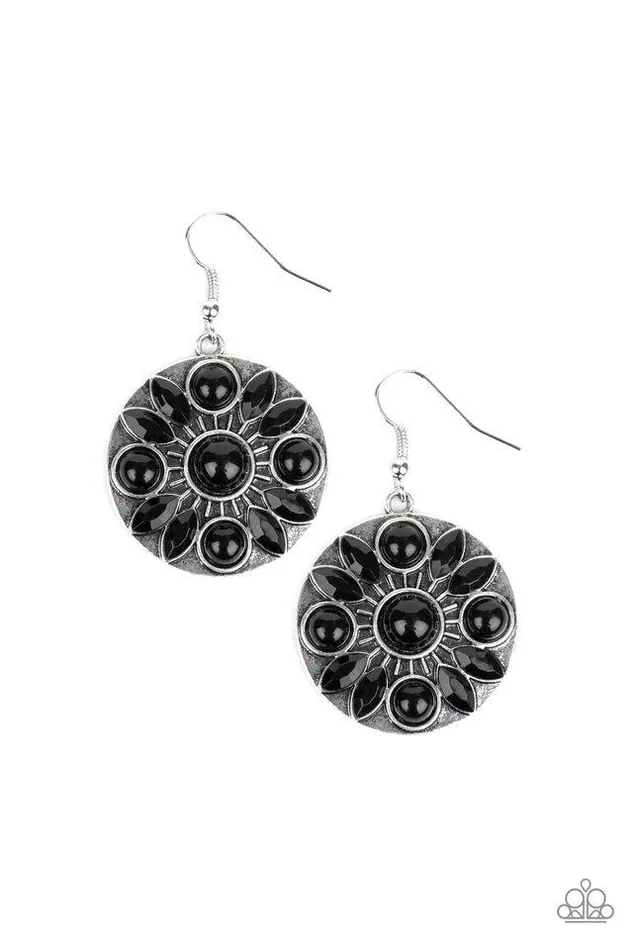 Earrings Paparazzi Jewelry Paparazzi Earring Petal Paradise Black