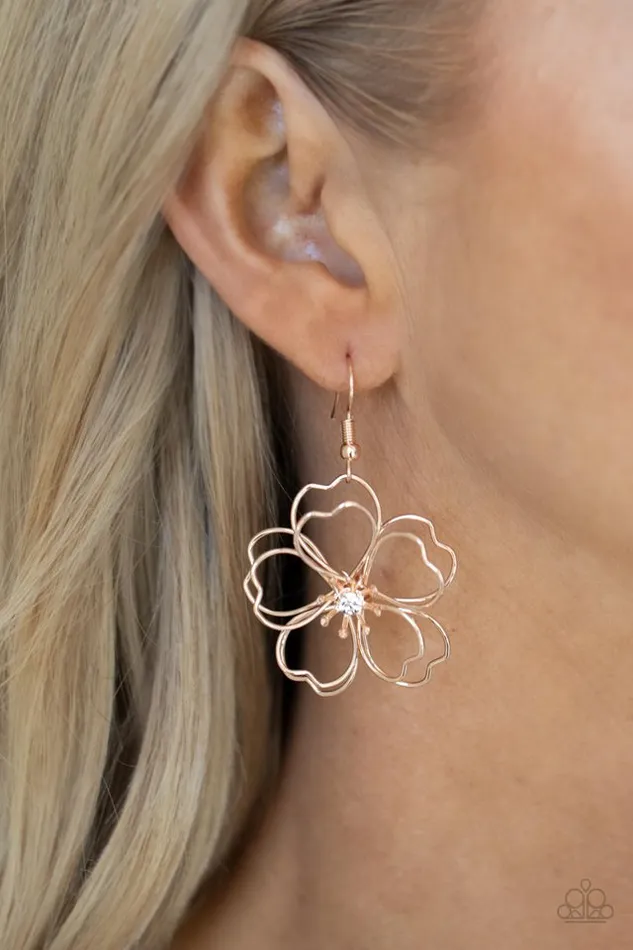 Earrings Paparazzi Jewelry Paparazzi Earring Petal Power Rose Gold
