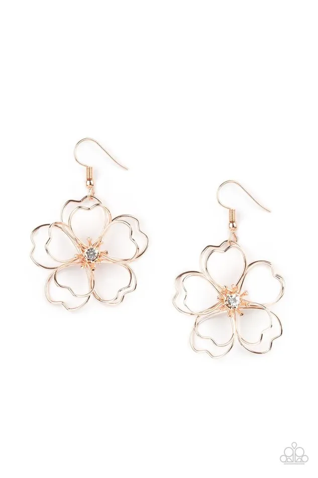Earrings Paparazzi Jewelry Paparazzi Earring Petal Power Rose Gold Earrings Paparazzi Jewelry Paparazzi Earring Petal Power Rose Gold