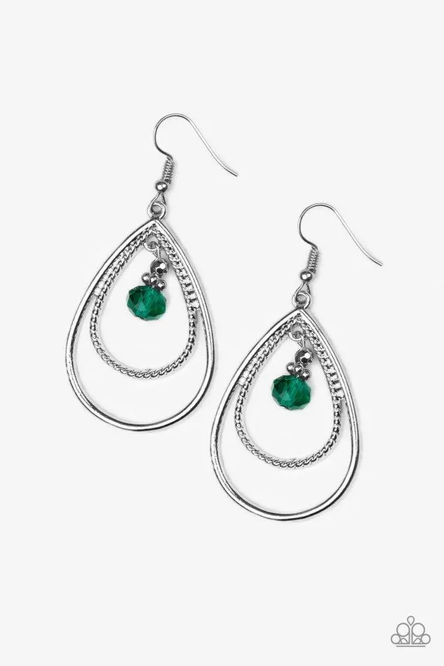 Earrings Paparazzi Jewelry Paparazzi Earring REIGN On My Parade Green