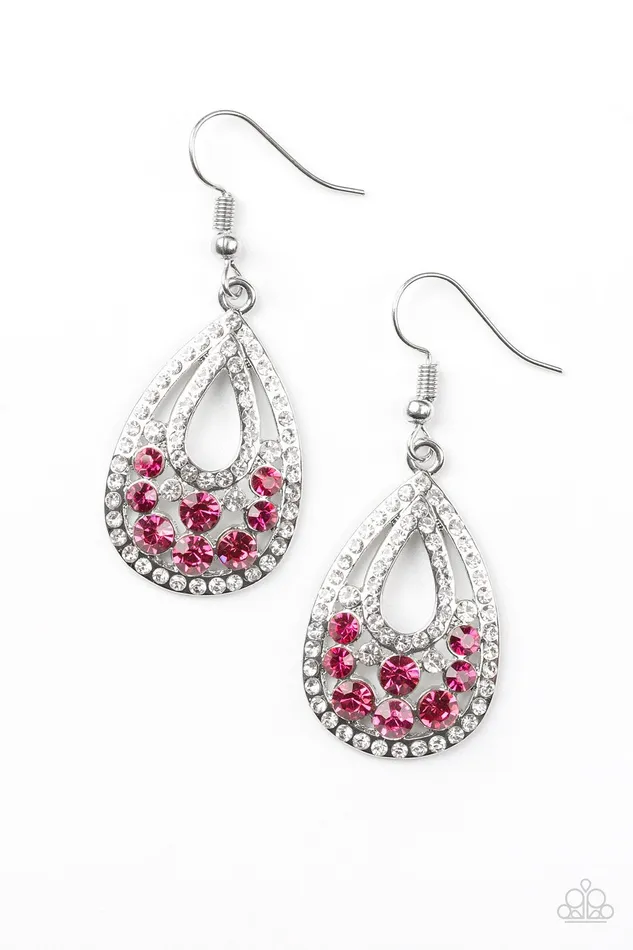 Earrings Paparazzi Jewelry Paparazzi Earring Sparkling Stardom Pink