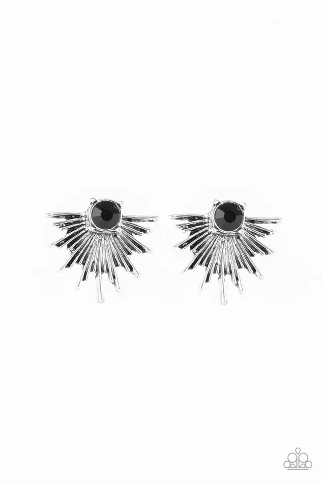 Earrings Paparazzi Jewelry Paparazzi Earring Starry Light Black