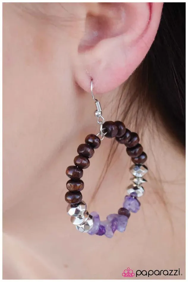Earrings Paparazzi Jewelry Paparazzi Earring Twinkling Tranquility Purple