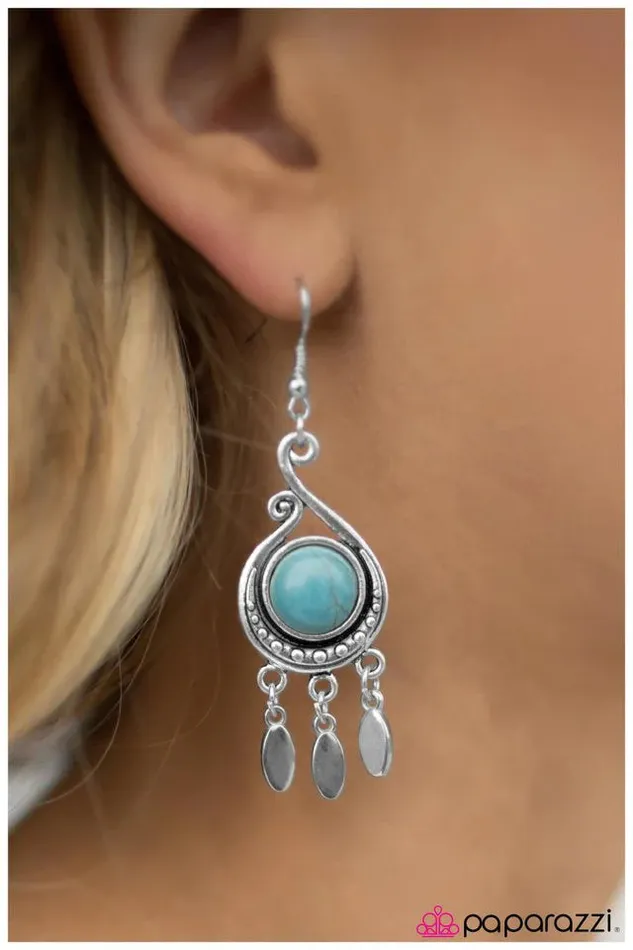 Earrings Paparazzi Jewelry Paparazzi Earring Western Dreams Blue