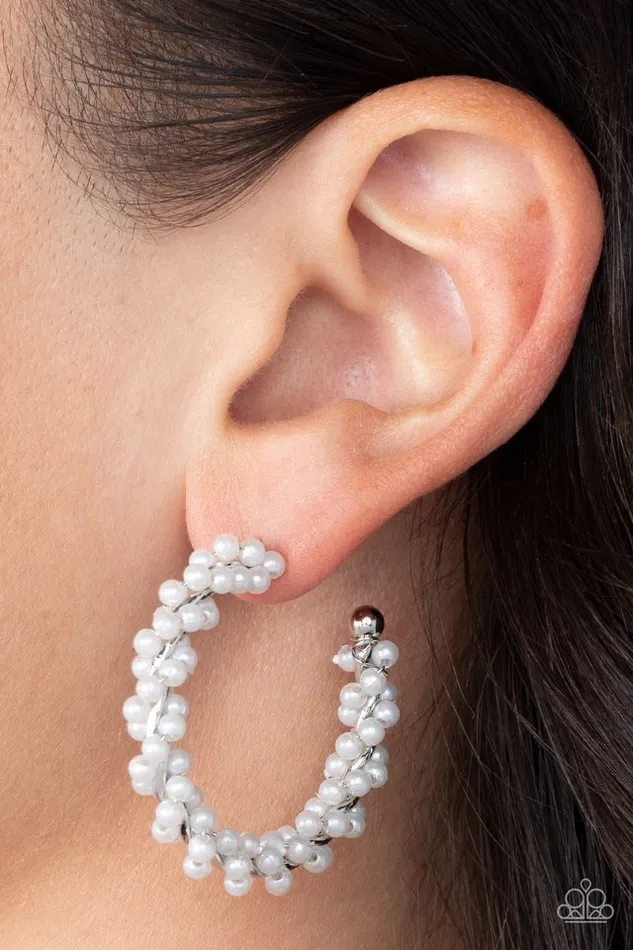 Earrings Paparazzi Jewelry Paparazzi Earring Yacht Royale White