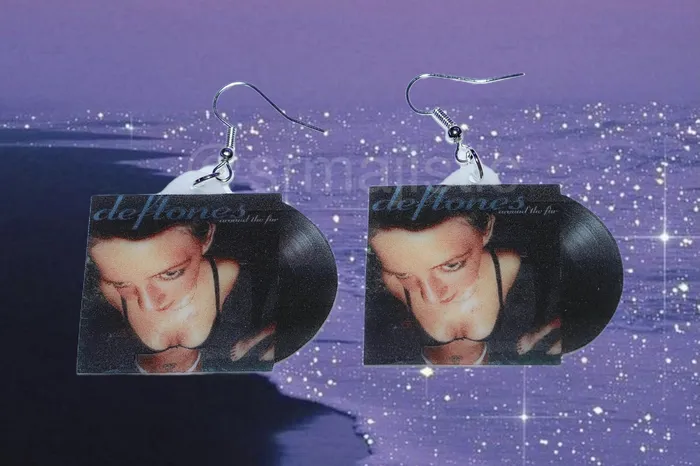 Earrings Sam Makes Things Deftones Around the Fur Vinyl Album Handmade Earrings