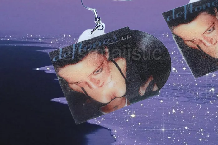 Earrings Sam Makes Things Deftones Around the Fur Vinyl Album Handmade Earrings