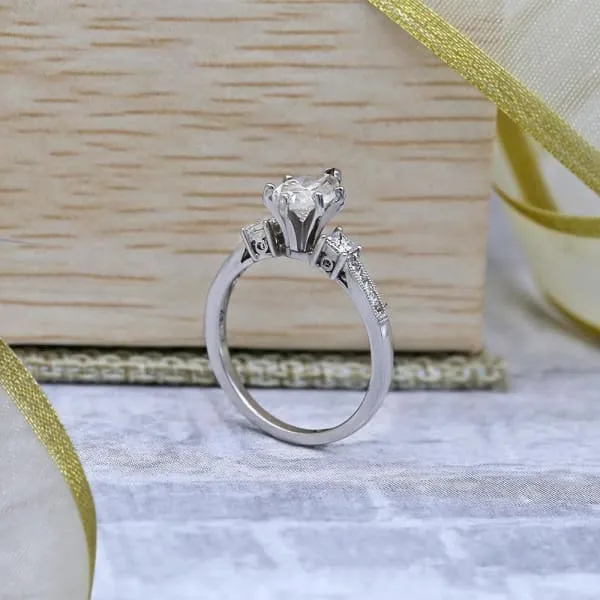 Engagement Ring features Center 100ct Pear Shape Diamond ENG7509 Diamond Source NYC Rings