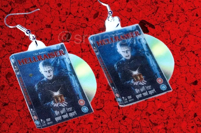 Hellraiser 1987 DVD 2D detailed Handmade Earrings Sam Makes Things Earrings