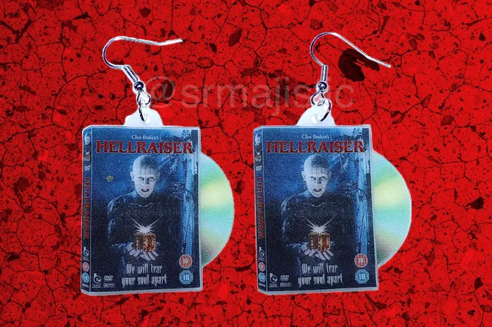 Hellraiser 1987 DVD 2D detailed Handmade Earrings Sam Makes Things Earrings