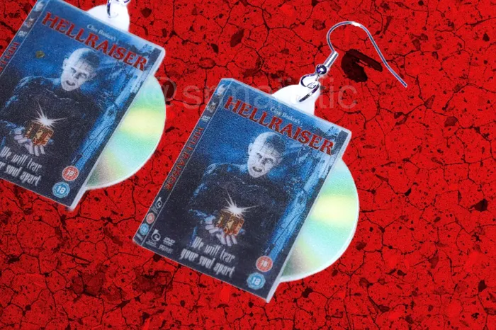Hellraiser 1987 DVD 2D detailed Handmade Earrings Sam Makes Things Earrings