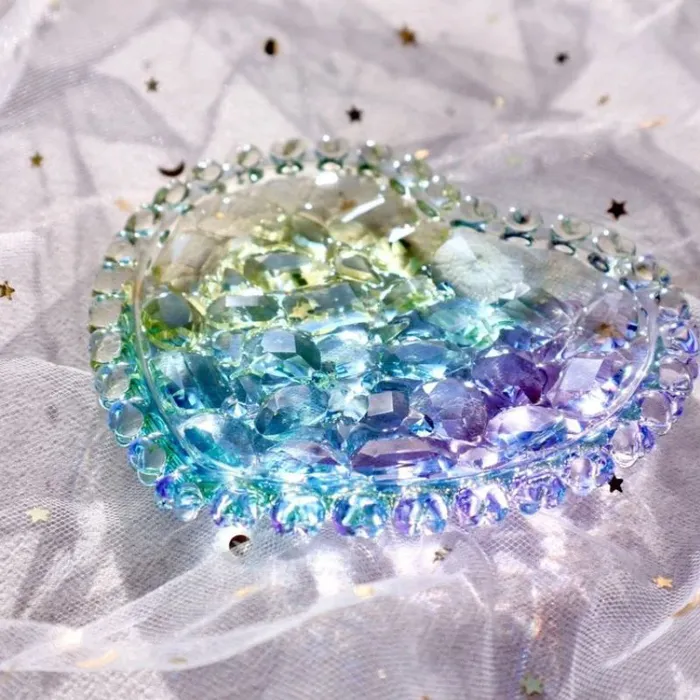 IntoResin Necklaces Handmade Diamond Heart Dish Storage Resin Mold
