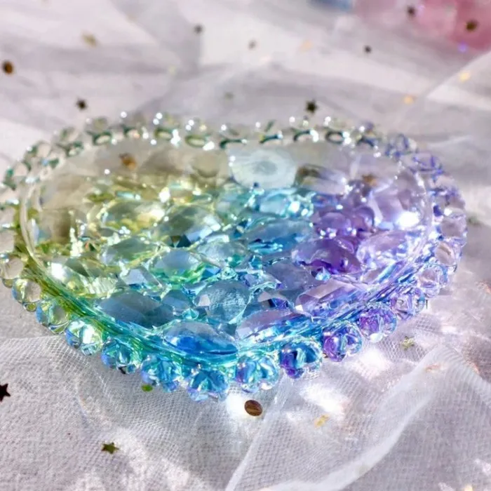 IntoResin Necklaces Handmade Diamond Heart Dish Storage Resin Mold