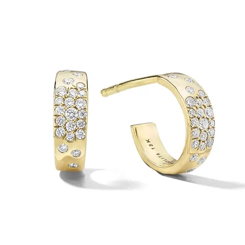 Ippolita Ippolita 18K Yellow Gold Stardust Diamond Mini Huggie Hoop Earrings Earrings Ippolita Ippolita 18K Yellow Gold Stardust Diamond Mini Huggie Hoop Earrings Earrings