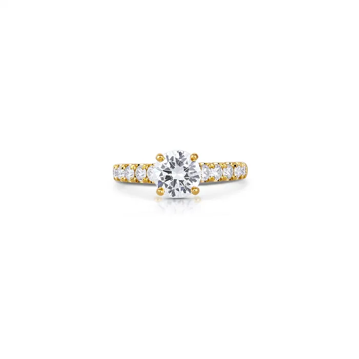 Jack Kelege 18K Yellow Gold Semi Mount Diamond Ring Jack Kelege Rings