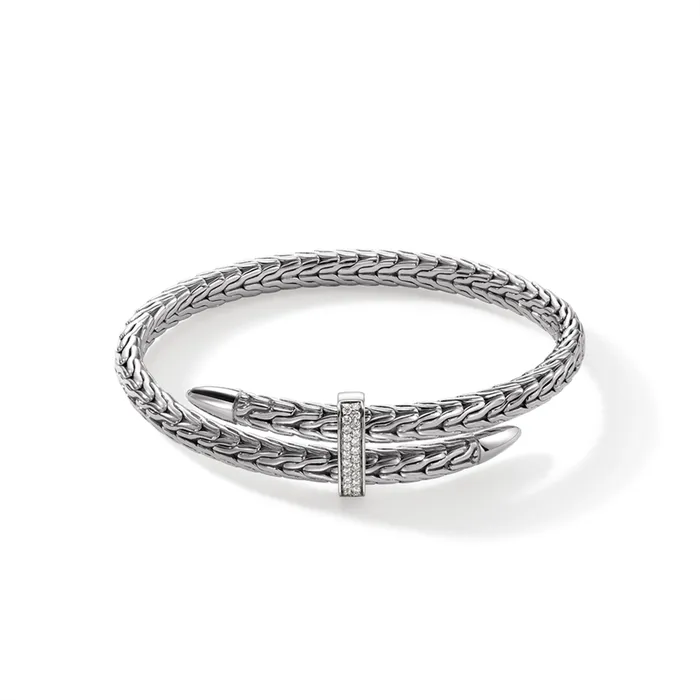 John Hardy Bracelets John Hardy Classic Chain Diamond Pave Bypass Flex Bracelet