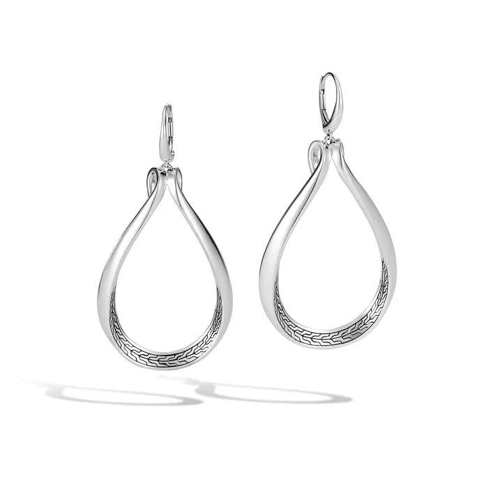 John Hardy Earrings John Hardy Classic Chain Silver Wide Dangle Earrings