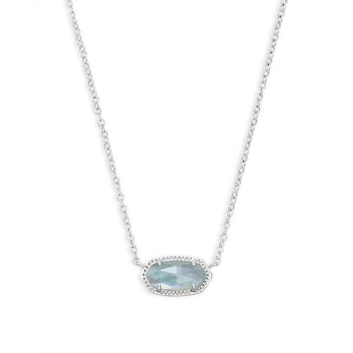 Kendra Scott Elisa Necklace in Silver with Lt Blue Illusion Kendra Scott Necklaces Kendra Scott Elisa Necklace in Silver with Lt Blue Illusion Kendra Scott Necklaces