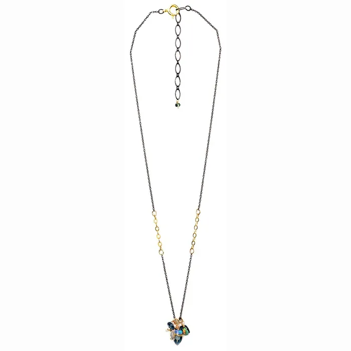 Kyanite Opal Cluster Necklace Calliope Necklaces