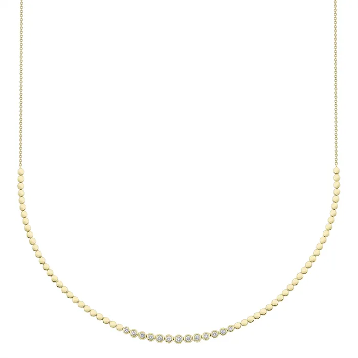 Meierotto Jewelers Necklaces 14K Yellow Gold Bezel Set Diamond Necklace