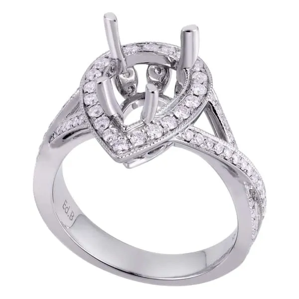 Modern dramatic halo setting 18k white gold ring with 60ctw diamonds KR12480XD200 Diamond Source NYC Rings Modern dramatic halo setting 18k white gold ring with 60ctw diamonds KR12480XD200 Diamond Source NYC Rings