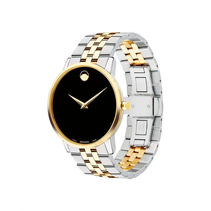 Movado Museum Classic Black Dial TwoTone Stainless Steel 40mm Quartz Movado Bracelets Movado Museum Classic Black Dial TwoTone Stainless Steel 40mm Quartz Movado Bracelets