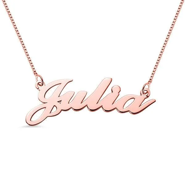 Necklaces Belbren Personalized Classic Name Necklace Sterling Silver
