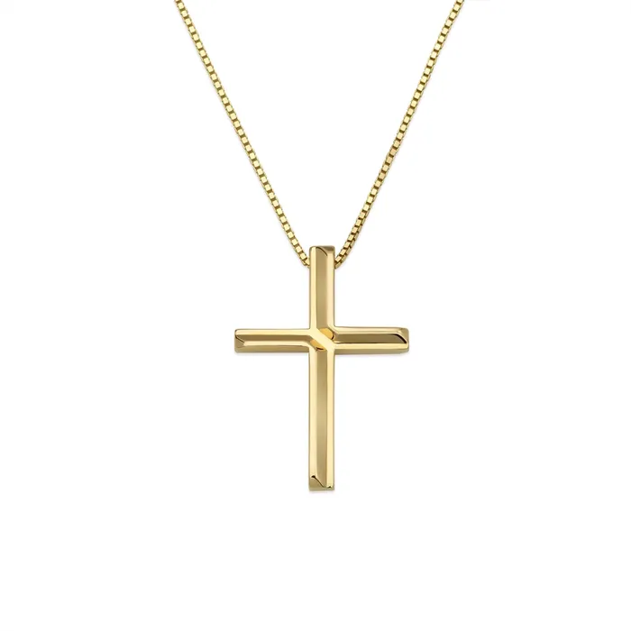 Necklaces Gucci Gucci 18K Yellow Gold Link to Love Necklace with Cross